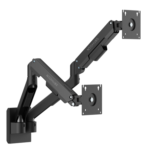 NEOHUBS Core Wall Dual Monitor Arm Mount Adjustable VESA Desktop Stand