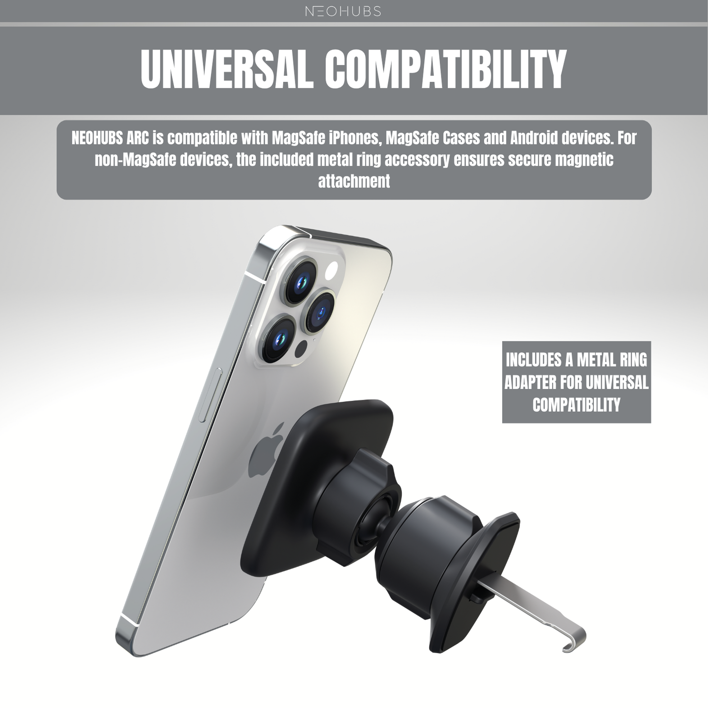 ARC Adjustable Magnetic Air Vent Car Phone Holder Mount