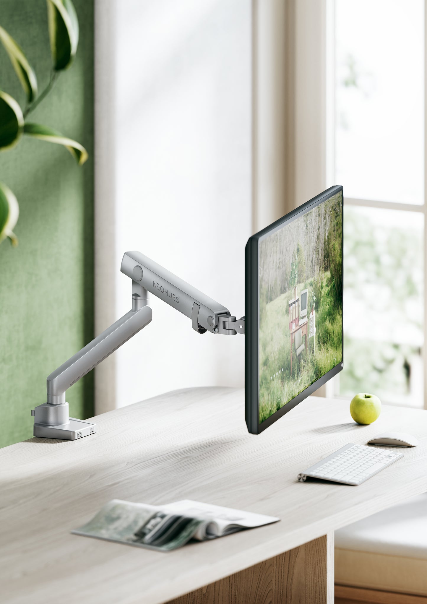 Pro Single Monitor Arm Mount Premium Adjustable VESA Desktop Stand