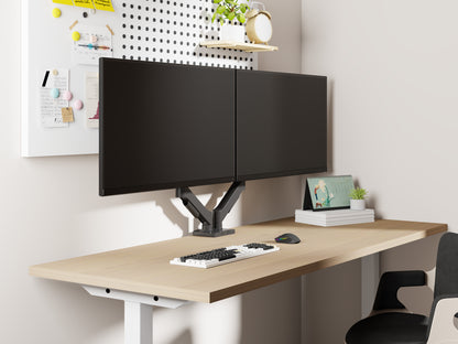 Core Dual Monitor Arm Mount Adjustable Vesa Desktop Stand