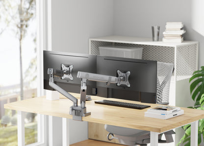 Pro Dual Monitor Arm Mount Premium Adjustable VESA Desktop Stand
