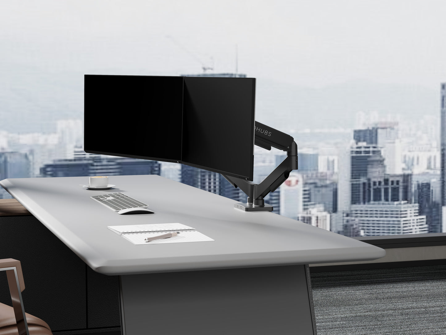 Core Dual Monitor Arm Mount Adjustable Vesa Desktop Stand