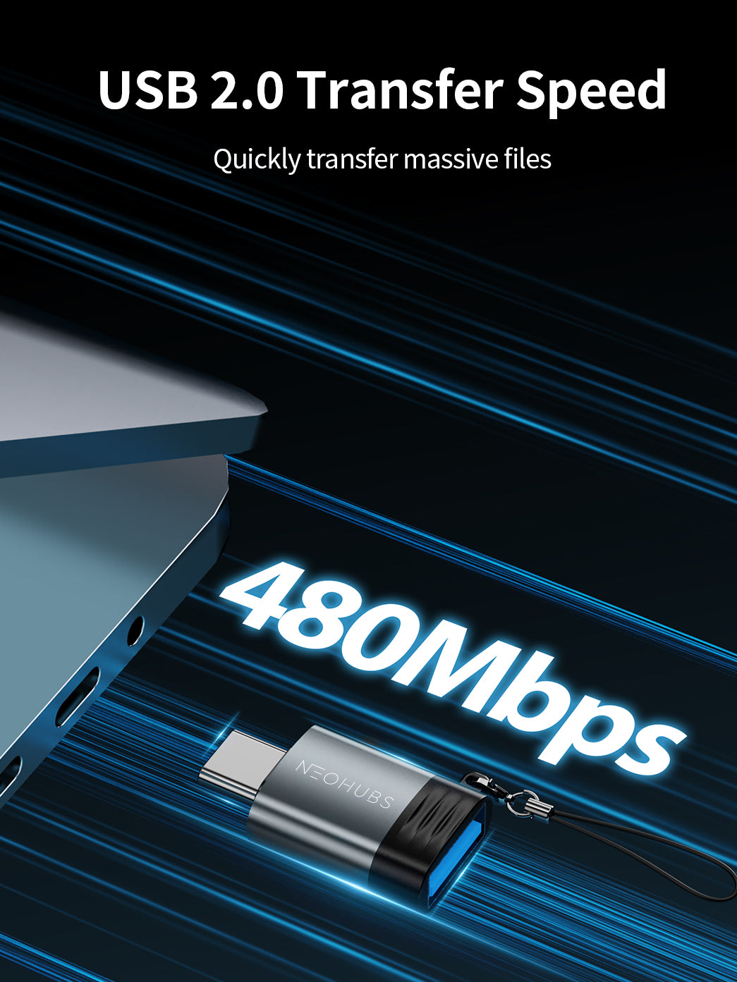 NEOHUBS NEX ADAPT PRO USB to Type-C Adapter - USB-A to USB-C Converter