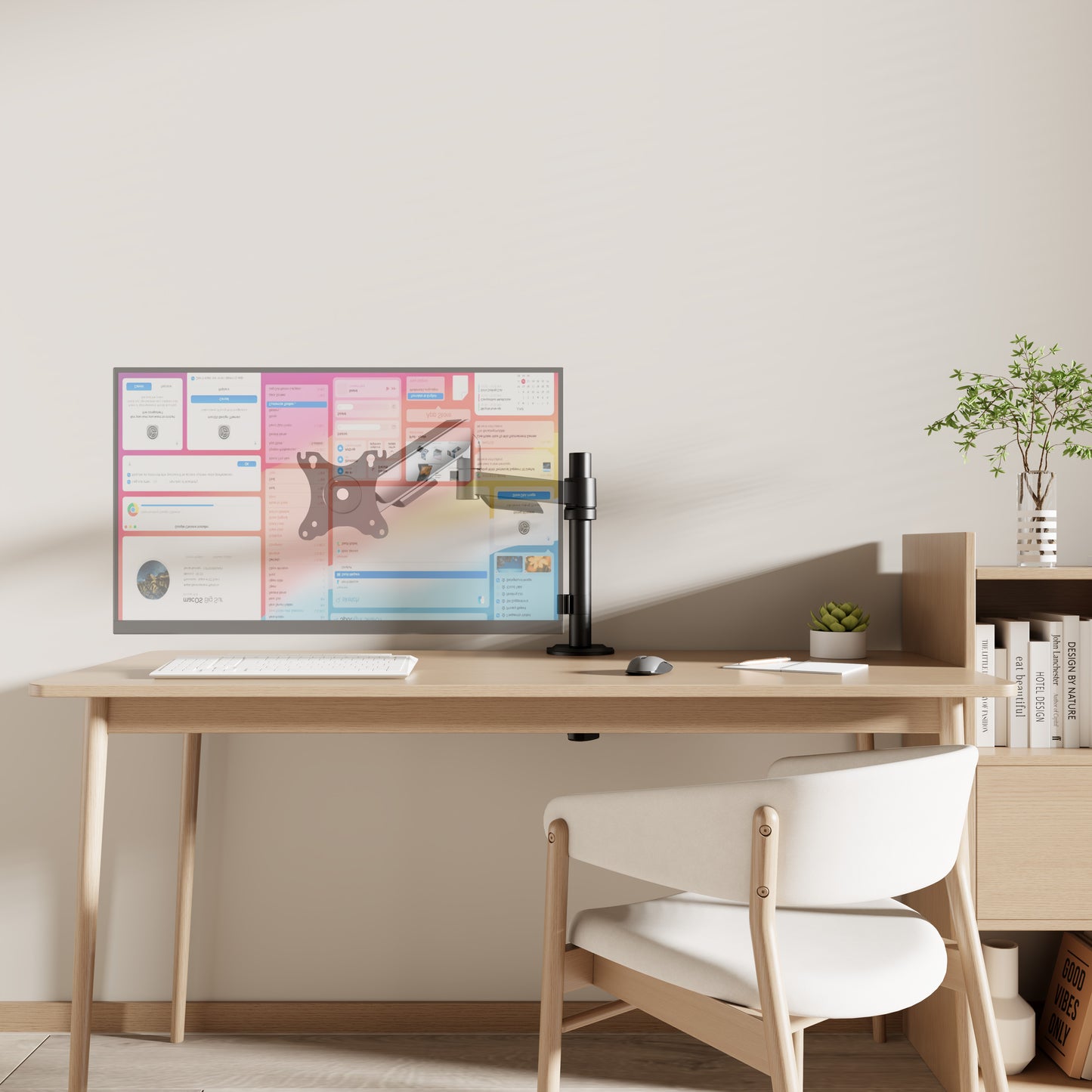 Core+ Single Monitor Arm Mount Adjustable Vesa Desktop Stand