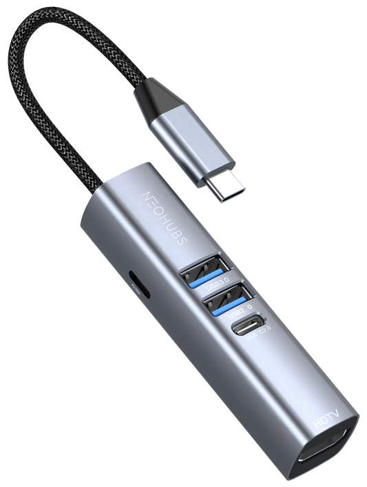 NEOHUBS HUB PRO 5-in-1 Type-C Hub with USB 3.0, USB 2.0, HDMI 4K & PD 100W