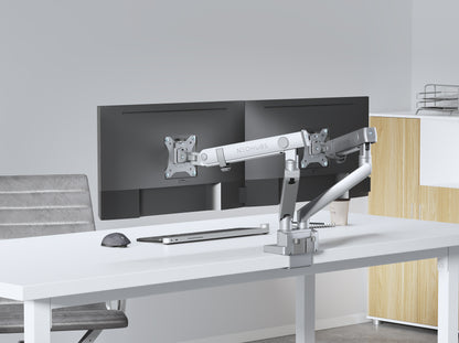 Pro Dual Monitor Arm Mount Premium Adjustable VESA Desktop Stand