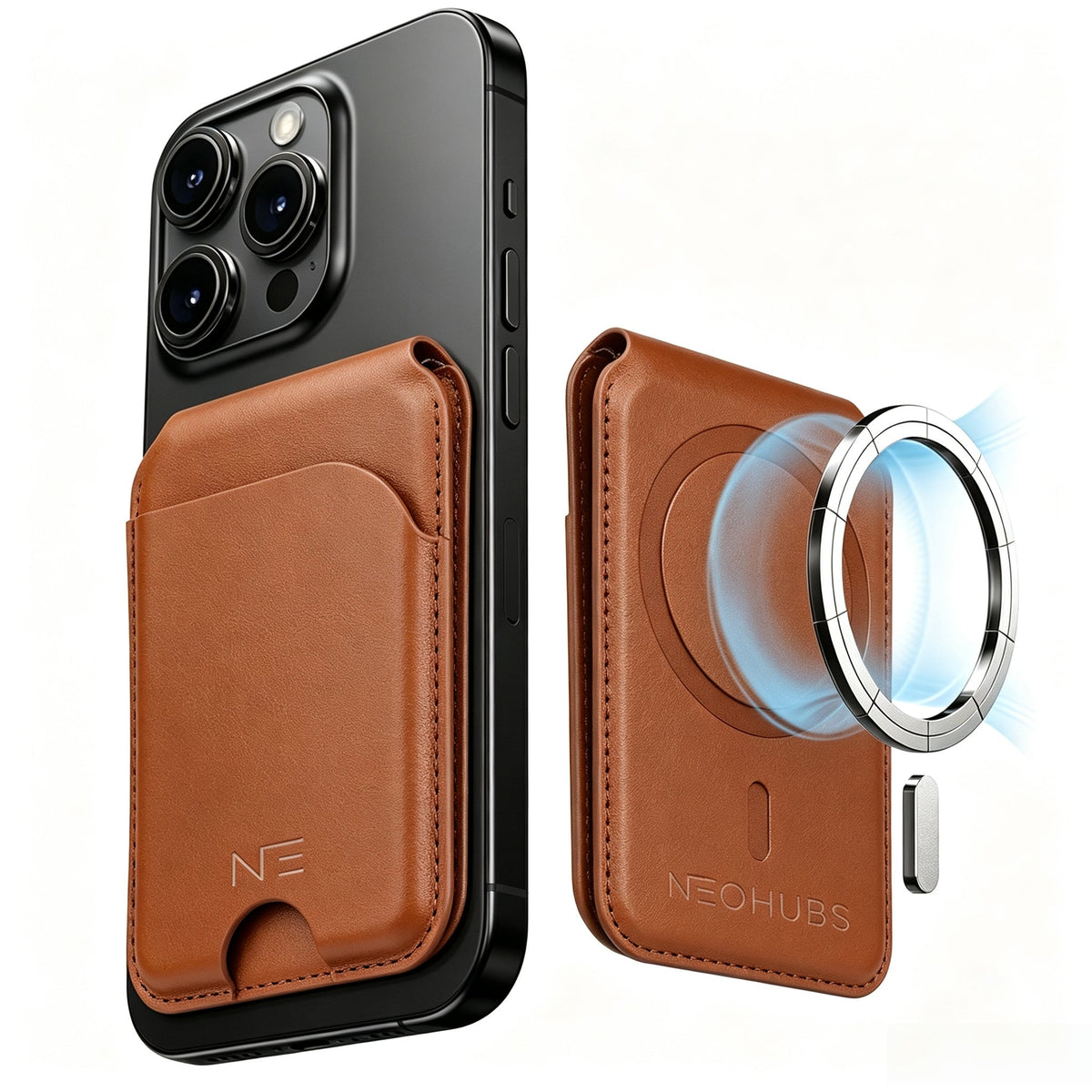 NEOHUBS ECHO MagSafe Wallet Stand Compatible with iPhone 18/17/16/15 Series