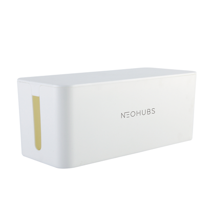 Cable Managment Box Cord Organiser with Lid - (32 x 13.2 x 12.7cm)