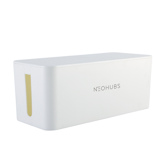 NEOHUBS Cable Managment Box Cord Organiser with Lid - (32 x 13.2 x 12.7cm)