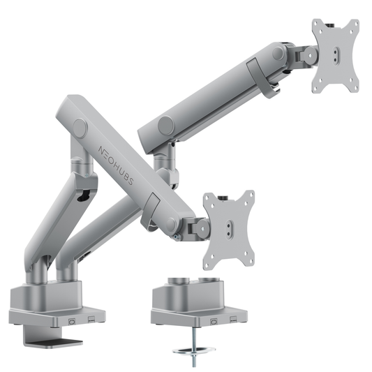 NEOHUBS Pro Dual Monitor Arm Mount Premium Adjustable VESA Desktop Stand