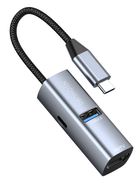 NEOHUBS HUB AIR 3-in-1 Type-C Hub with 4K HDMI, USB 3.0 & USB-C PD 100W