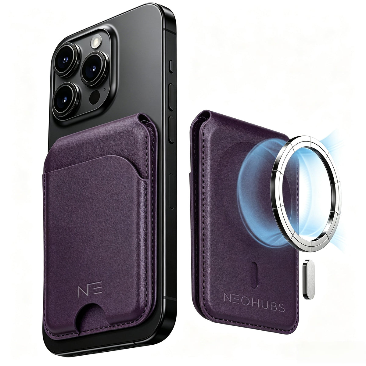 NEOHUBS ECHO MagSafe Wallet Stand Compatible with iPhone 18/17/16/15 Series
