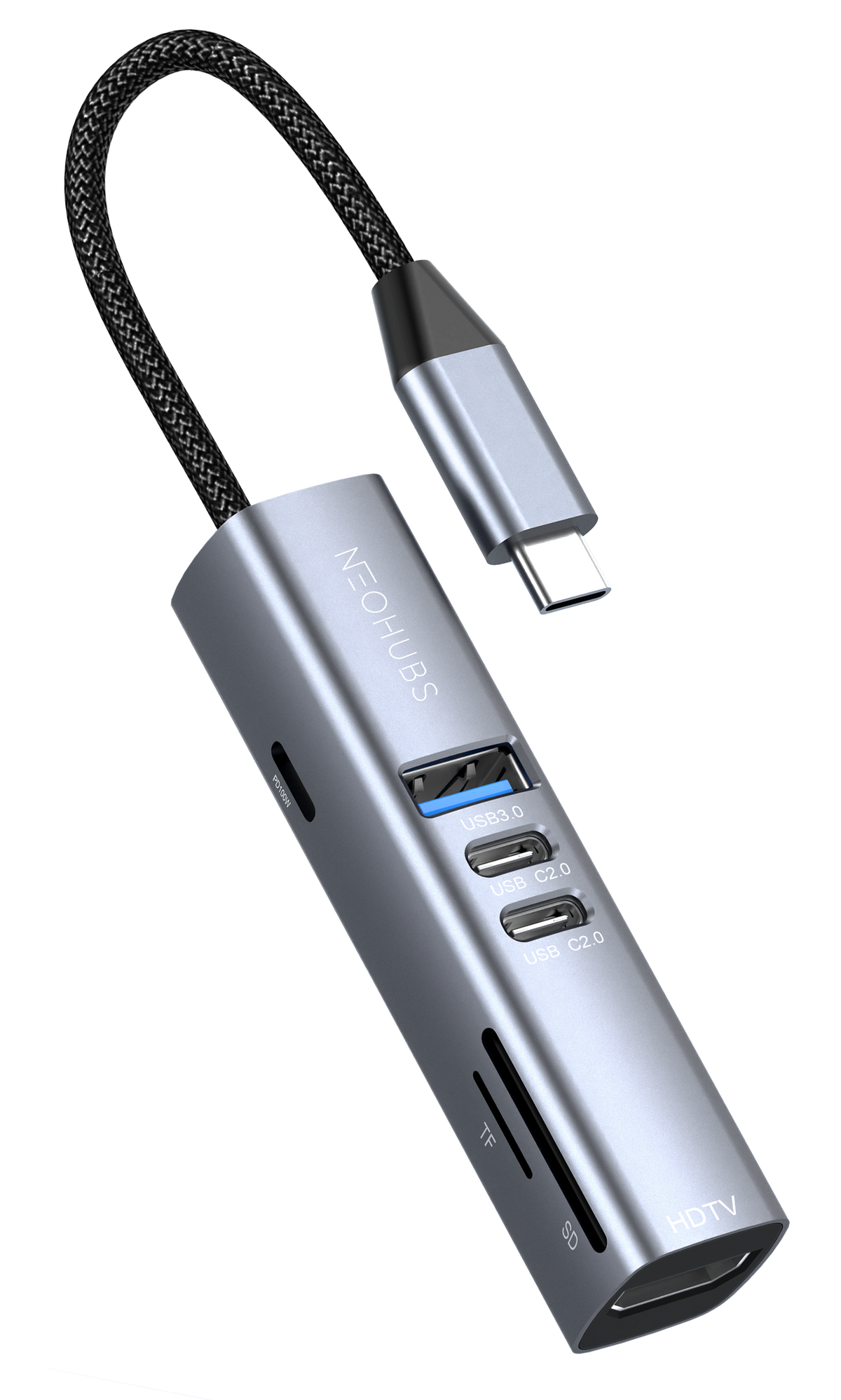 NEOHUBS HUB MAX 7-in-1 Type-C Hub with HDMI, 100W PD, SD/TF, USB 3 & USB-C
