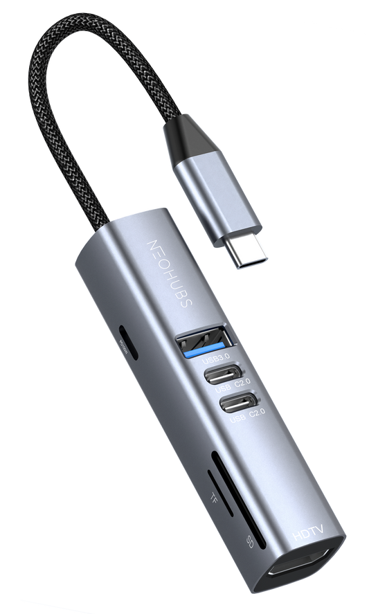 NEOHUBS HUB MAX 7-in-1 Type-C Hub with HDMI, 100W PD, SD/TF, USB 3 & USB-C