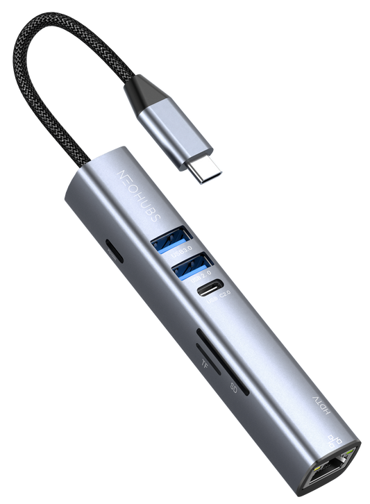 NEOHUBS HUB ULTRA 8-in-1 Type-C Hub with HDMI, RJ45, 100W PD, USB 3 & USB-C