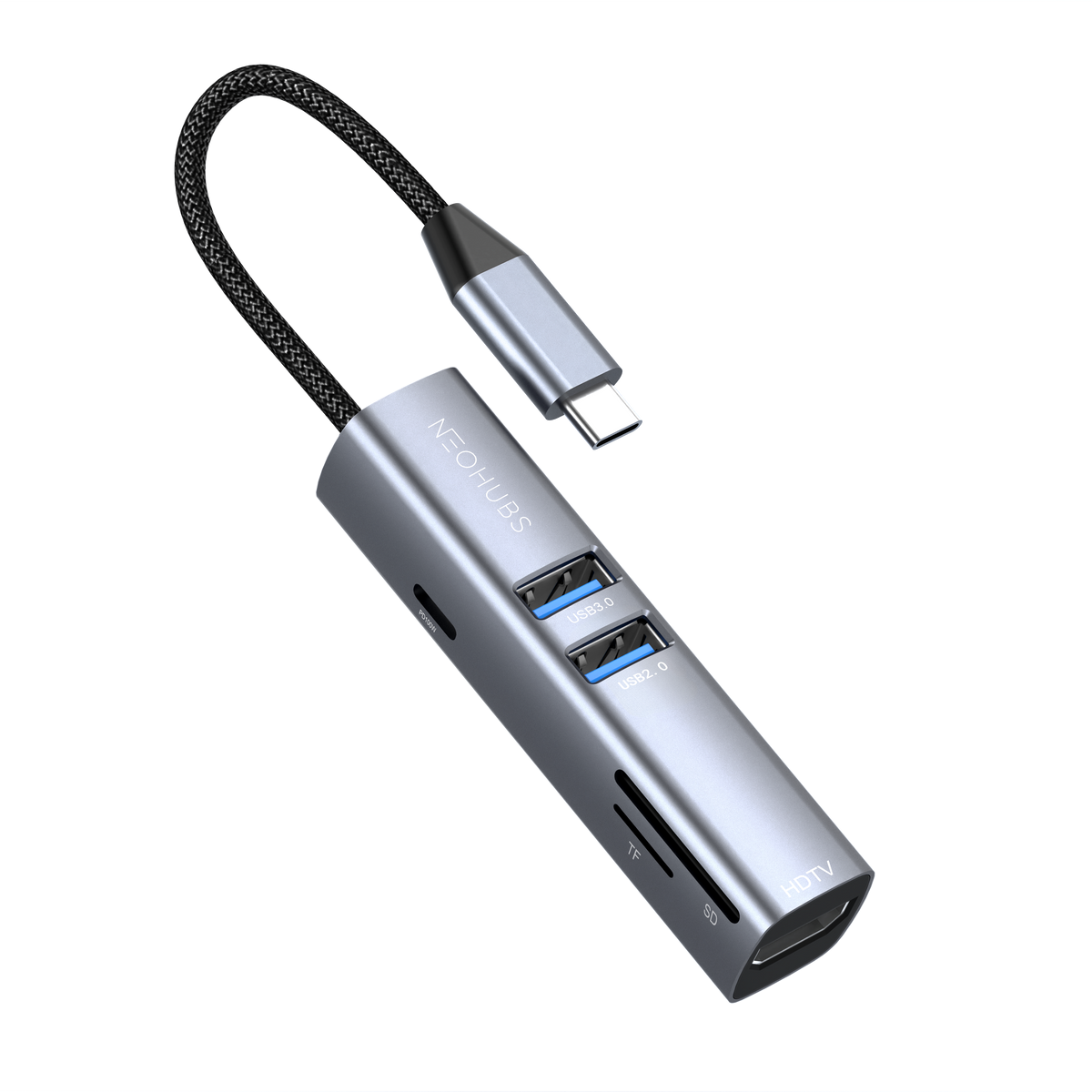 NEOHUBS HUB ELITE 6-in-1 Type-C Hub with HDMI, USB-C 100W, SD/TF, USB 3 & 2