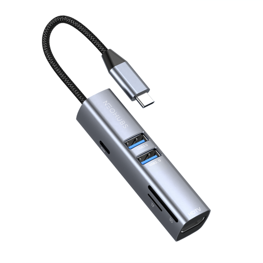 NEOHUBS HUB ELITE 6-in-1 Type-C Hub with HDMI, USB-C 100W, SD/TF, USB 3 & 2