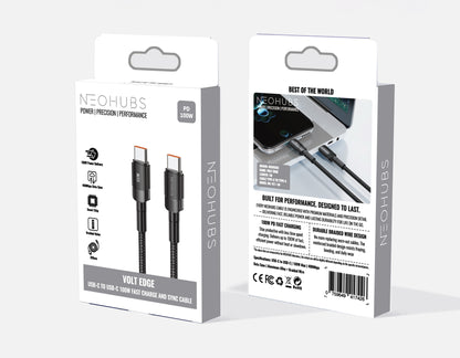 VOLT EDGE USB C to USB C Fast Charger Cable (100W, 5A)