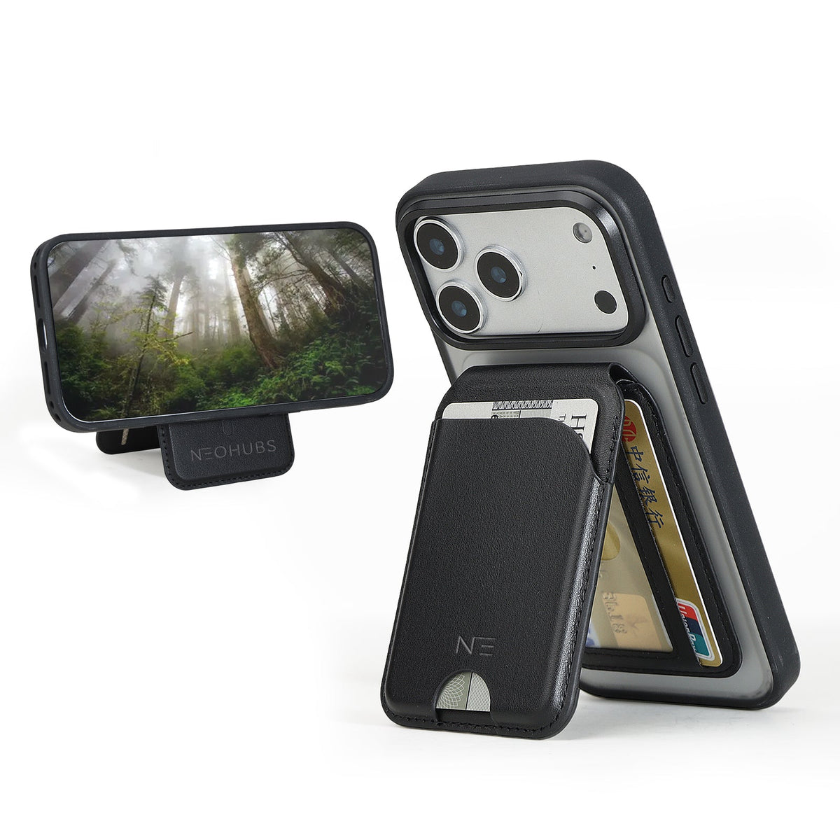 NEOHUBS ECHO MagSafe Wallet Stand Compatible with iPhone 18/17/16/15 Series