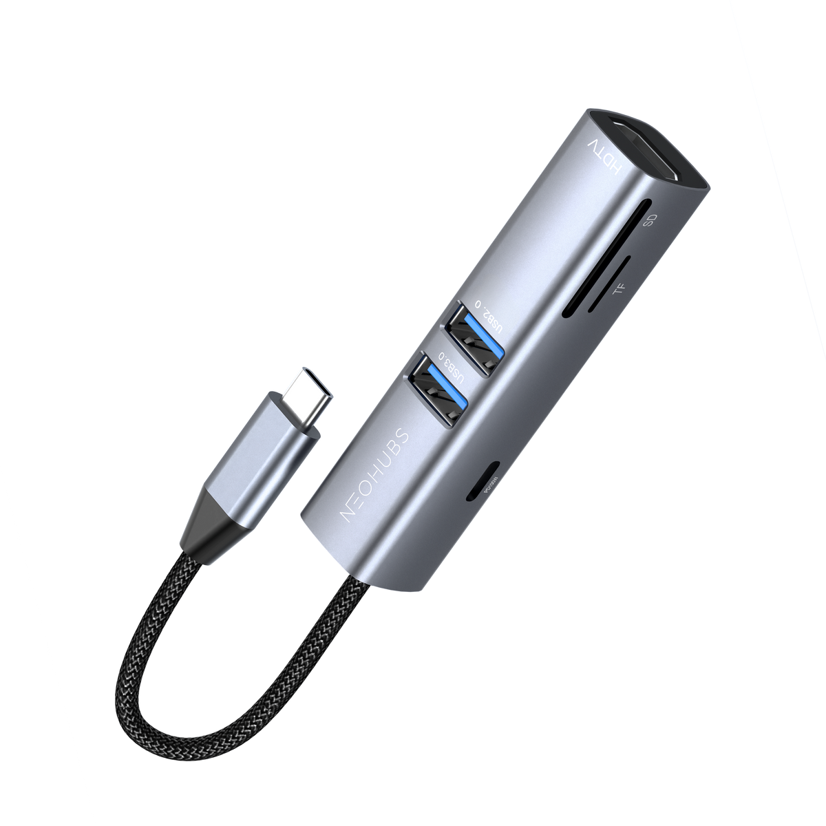 NEOHUBS HUB ELITE 6-in-1 Type-C Hub with HDMI, USB-C 100W, SD/TF, USB 3 & 2