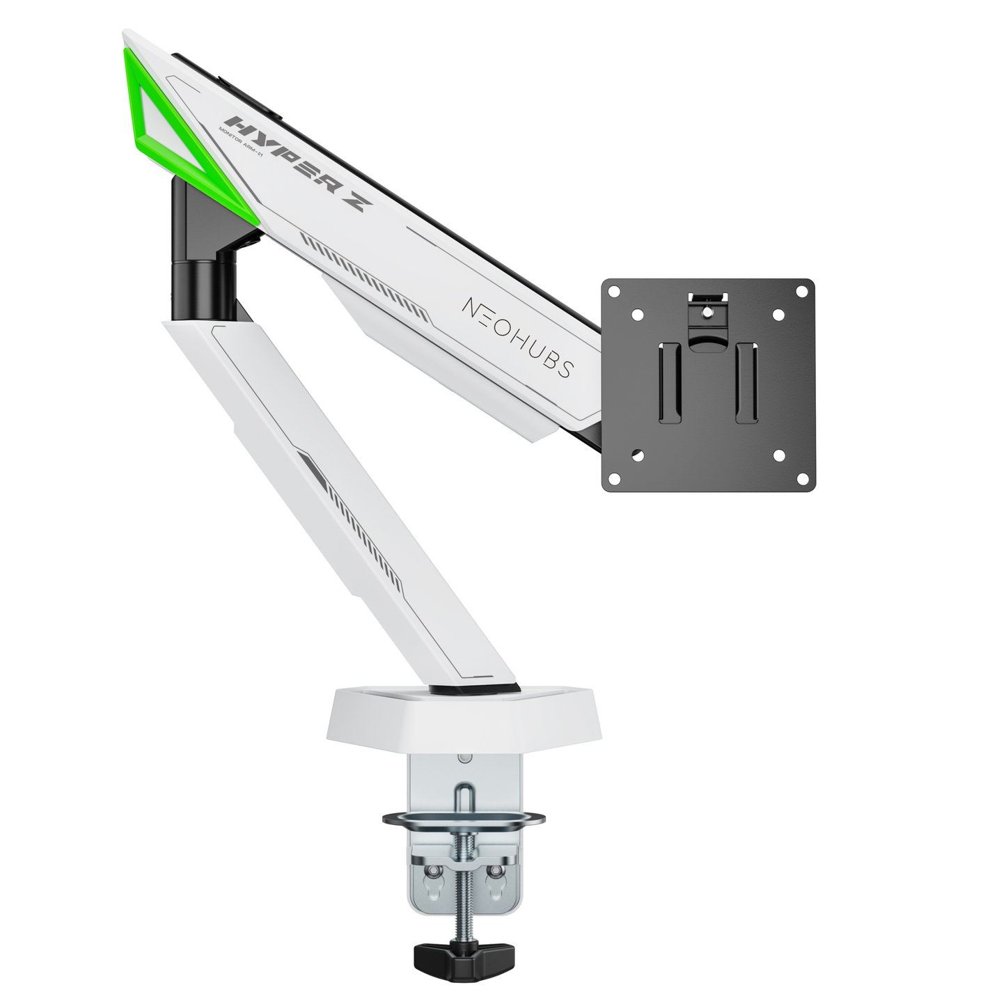 NEOHUBS Play Single Monitor Arm Mount Gaming Adjustable VESA Desktop Stand