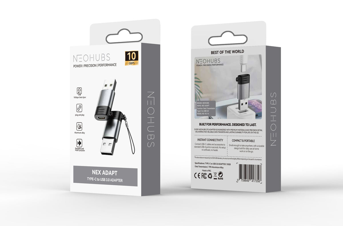 NEOHUBS NEX ADAPT Type-C to USB 3.0 Adapter USB-C to USB-A Converter