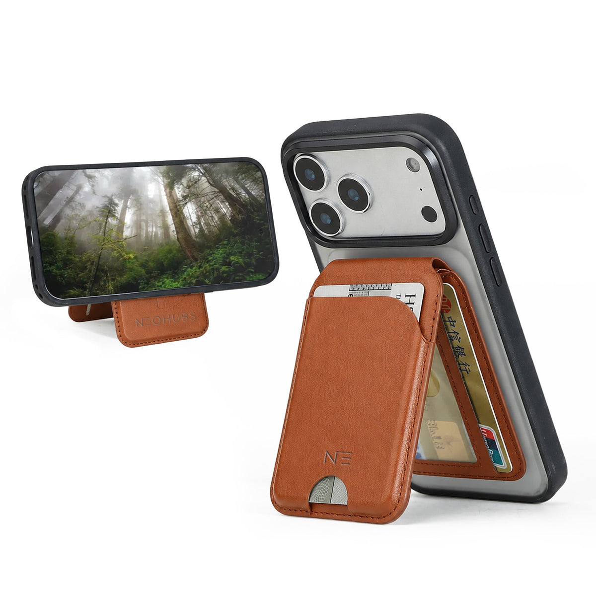 NEOHUBS ECHO MagSafe Wallet Stand Compatible with iPhone 18/17/16/15 Series