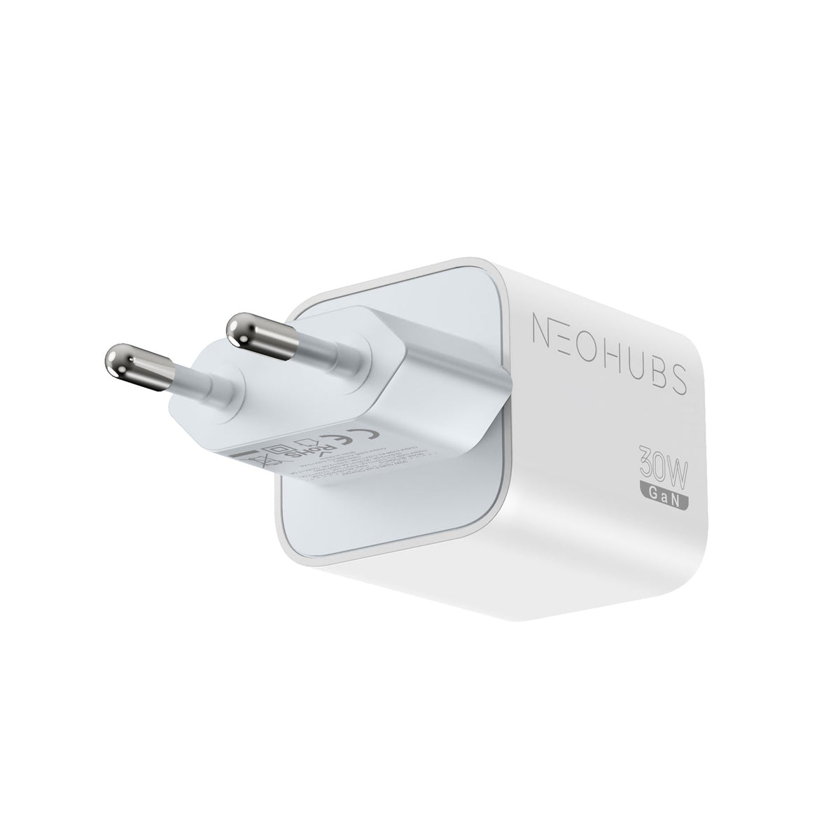 NEOHUBS Super Cube 30W GaN Dual Port Fast Charger USB-C + USB Wall Adapter