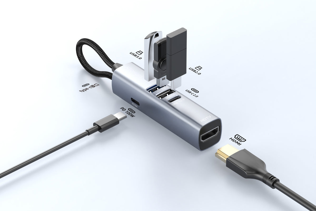 NEOHUBS HUB PRO 5-in-1 Type-C Hub with USB 3.0, USB 2.0, HDMI 4K & PD 100W