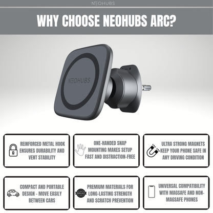 ARC Adjustable Magnetic Air Vent Car Phone Holder Mount