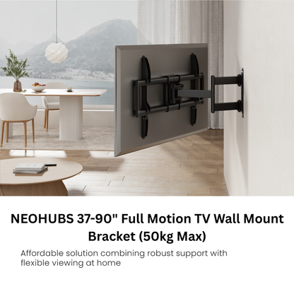 NEOHUBS 37-90" Full Motion TV Wall Mount Bracket VESA Compatible (50kg Max)