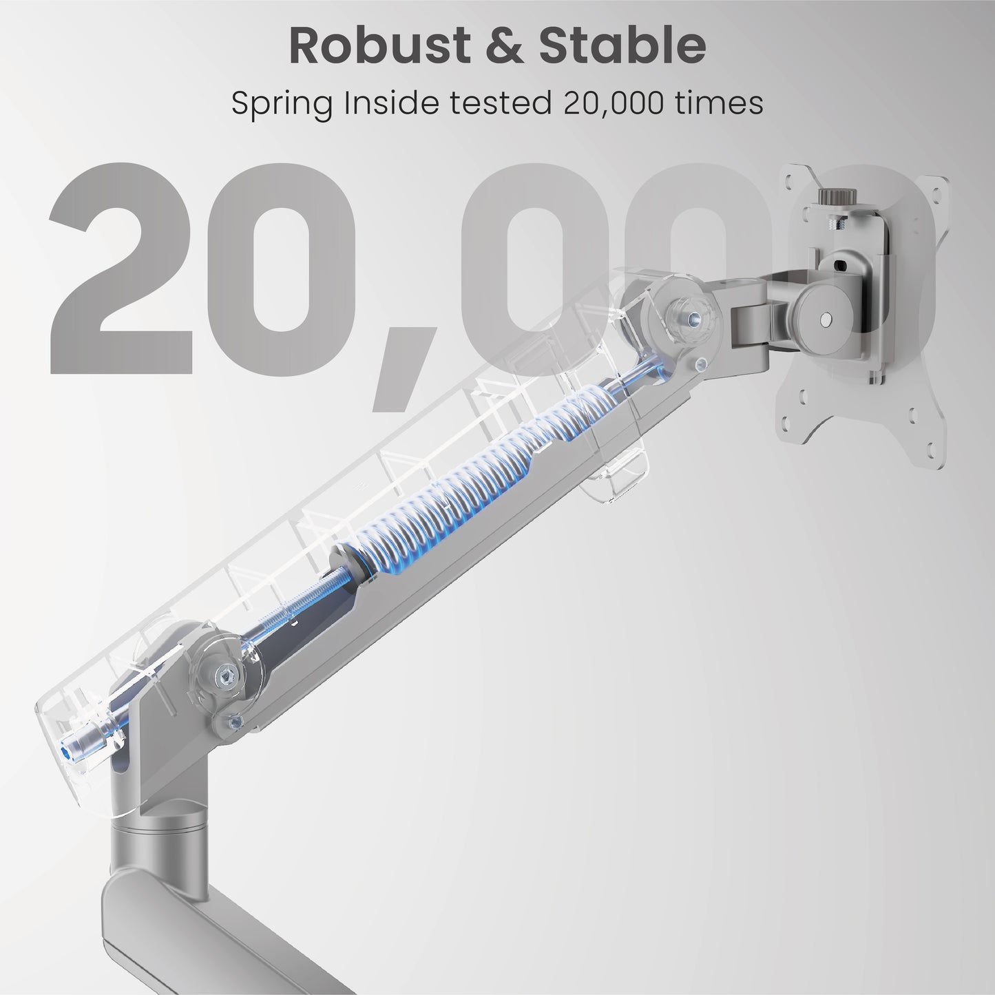 Pro Single Monitor Arm Mount Premium Adjustable VESA Desktop Stand