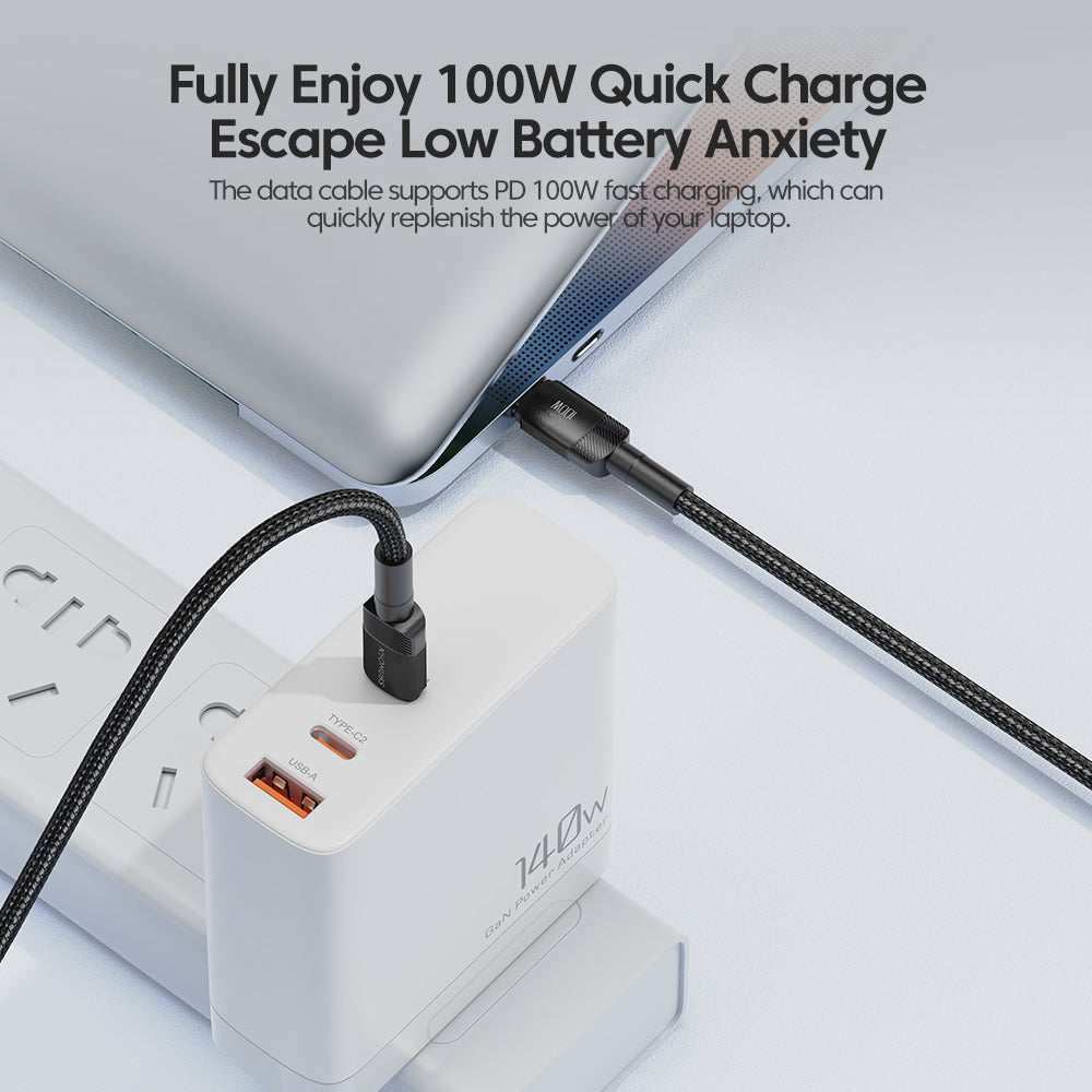 VOLT EDGE USB C to USB C Fast Charger Cable (100W, 5A)