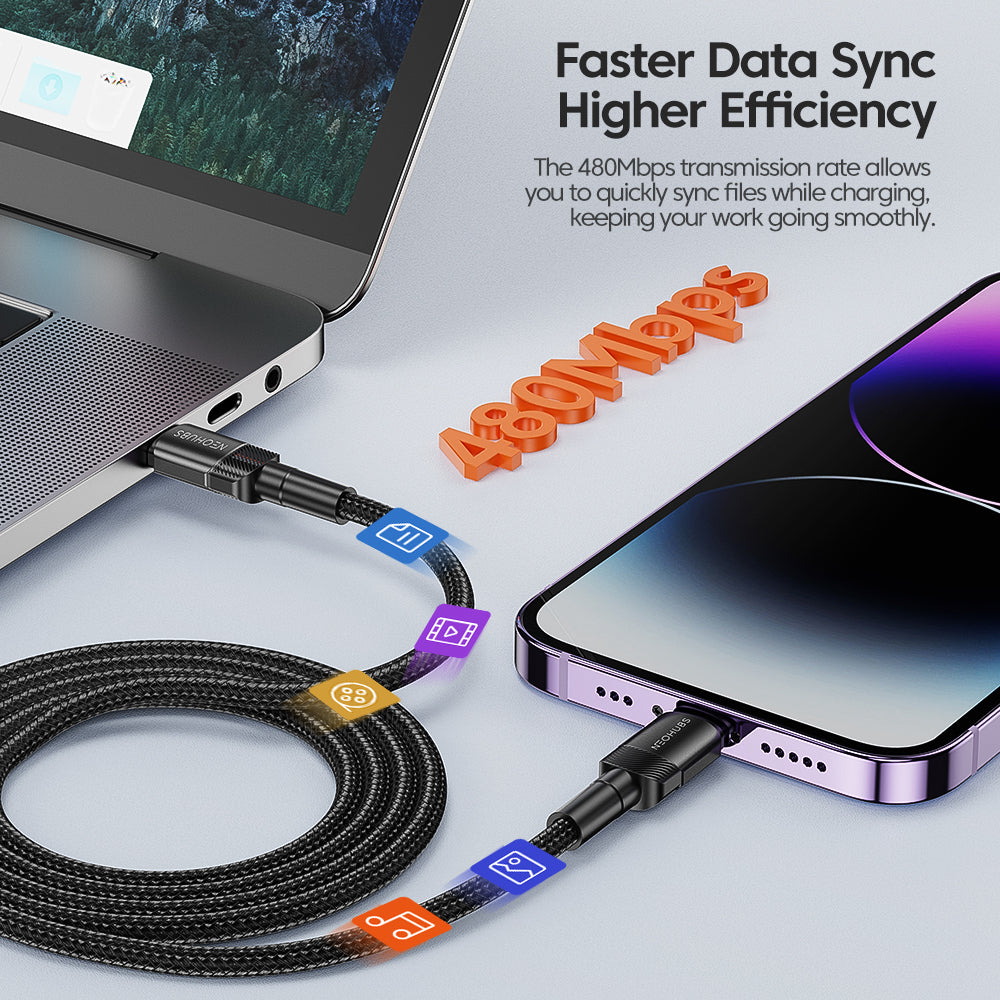 Flow Beam USB-C to Lightning Fast Charger Cable - 20W, 3A