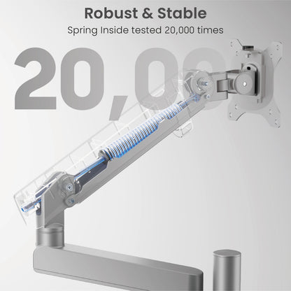 Pro+ Single Monitor Arm Mount Premium Adjustable VESA Desktop Stand