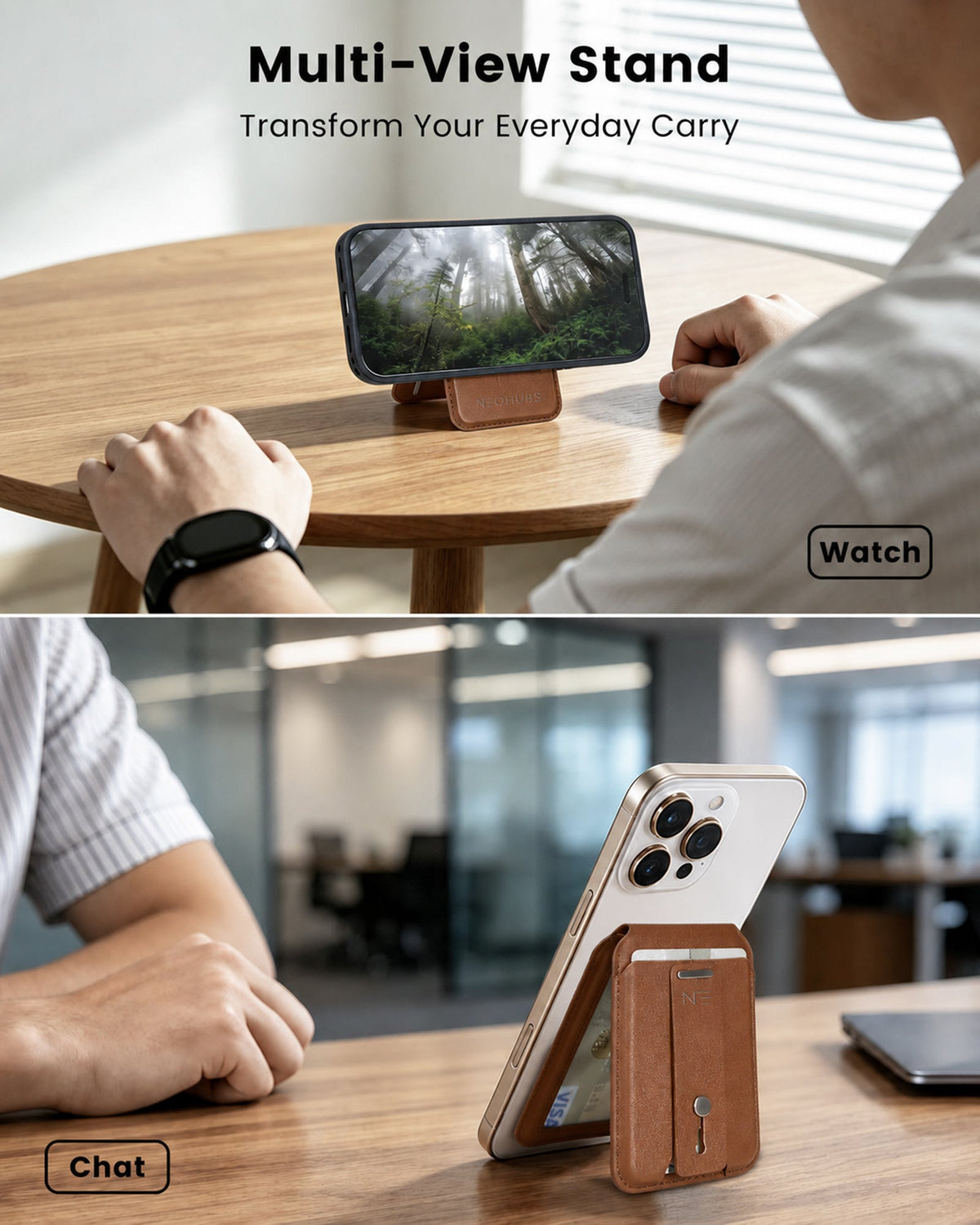 NEOHUBS LUMO MagSafe Wallet Stand Compatible with iPhone 18/17/16/15 Series