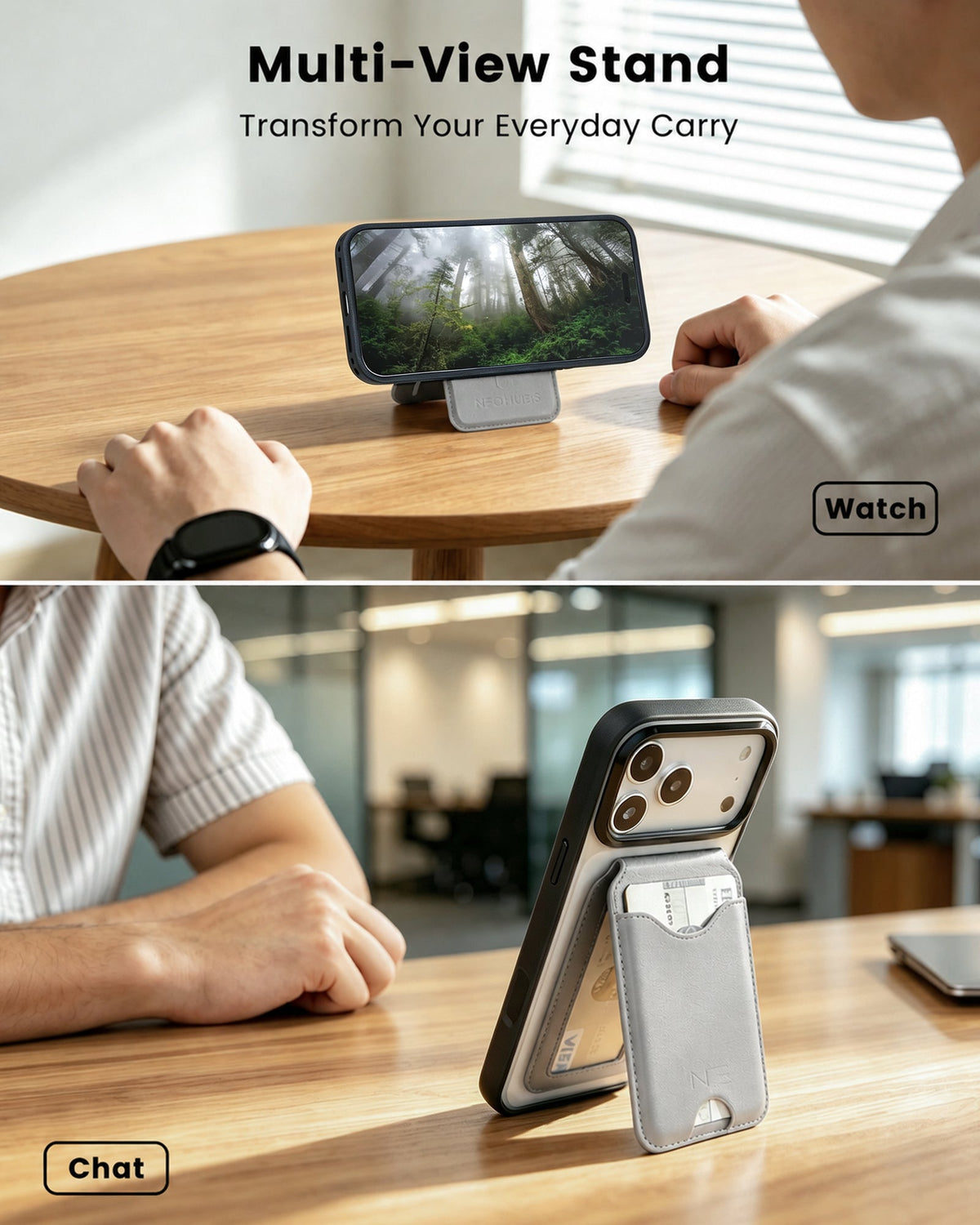 NEOHUBS NEXO MagSafe Wallet Stand Compatible with iPhone 18/17/16/15 Series