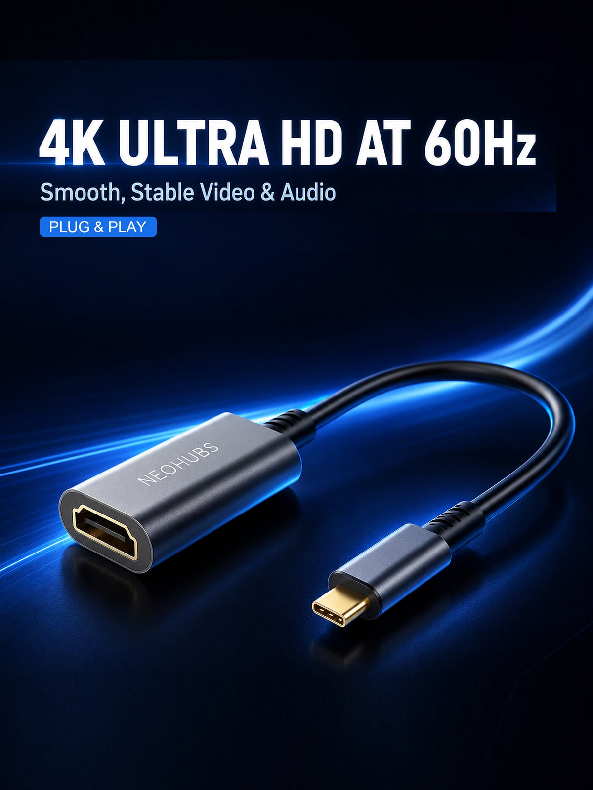 NEOHUBS NEX VIEW Type C to HDMI Adapter Cable - USB C to HDMI Converter