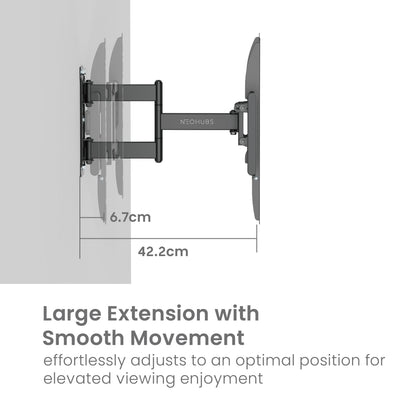NEOHUBS 37-90" Full Motion TV Wall Mount Bracket VESA Compatible (50kg Max)