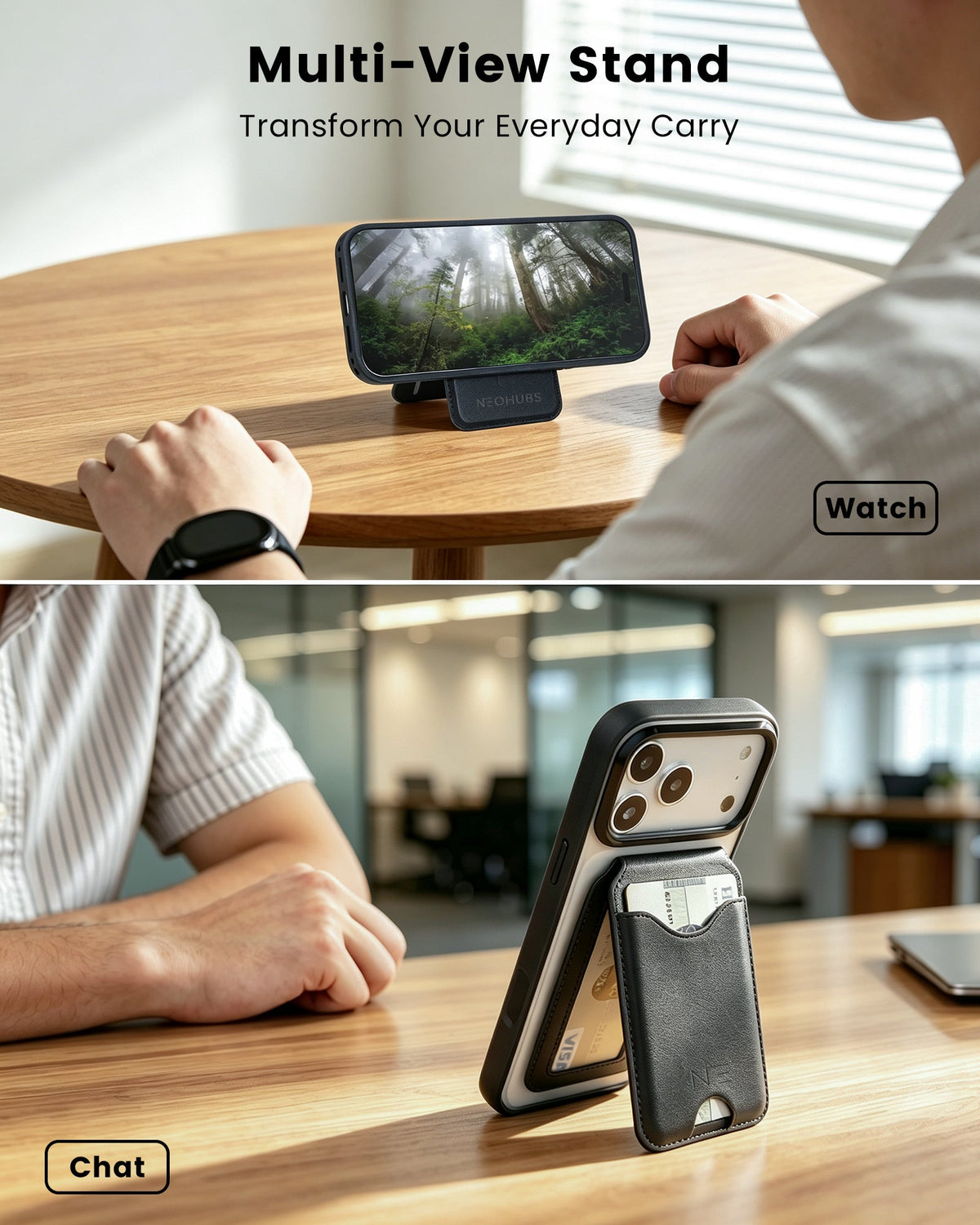 NEOHUBS NEXO MagSafe Wallet Stand Compatible with iPhone 18/17/16/15 Series