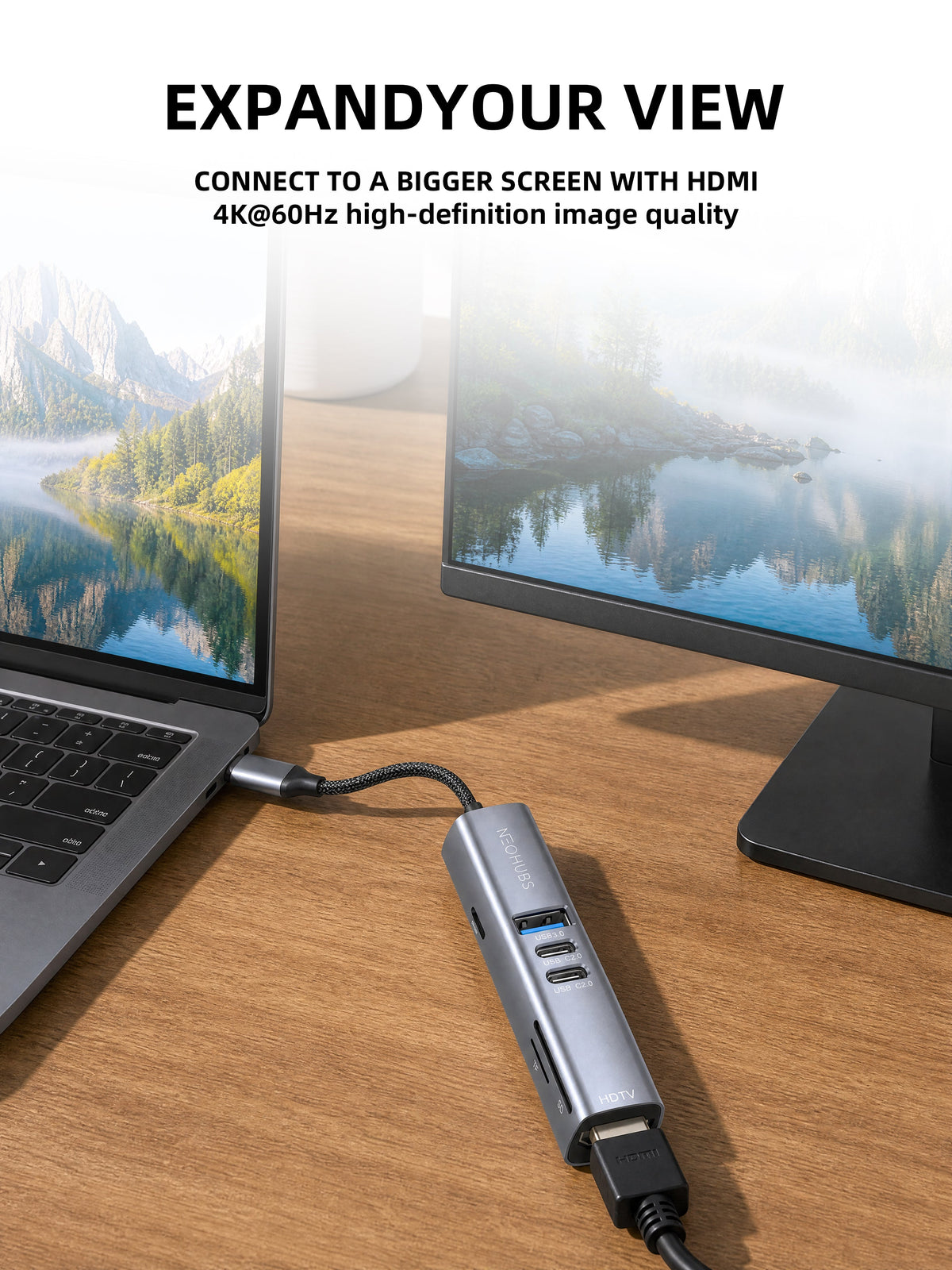 NEOHUBS HUB MAX 7-in-1 Type-C Hub with HDMI, 100W PD, SD/TF, USB 3 & USB-C