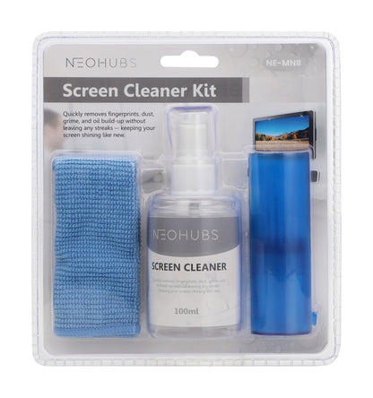 Screen Cleaning Kit with Spray, Brush & Microfiber Cloth
