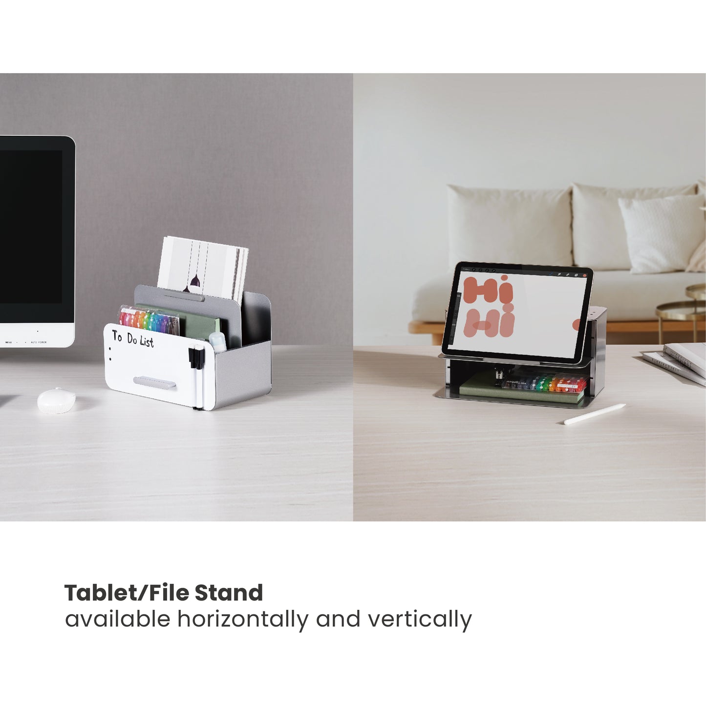 Ergonomic Steel Storage Box Stand Desk Organiser Tray