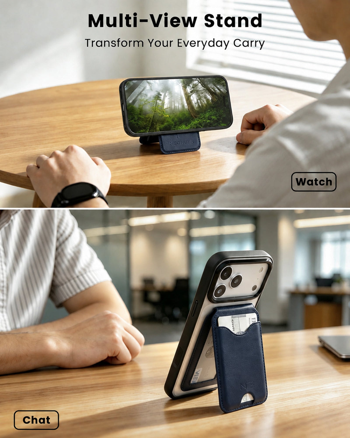 NEOHUBS NEXO MagSafe Wallet Stand Compatible with iPhone 18/17/16/15 Series