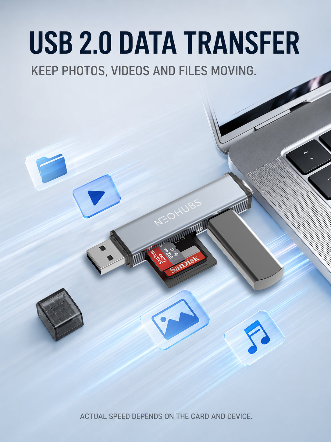 NEOHUBS NEX SHIFT Type C /USB Memory Card Reader with Micro SD/SD/TF & USB