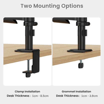 Core+ Single Monitor Arm Mount Adjustable Vesa Desktop Stand