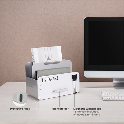 Ergonomic Steel Storage Box Stand Desk Organiser Tray