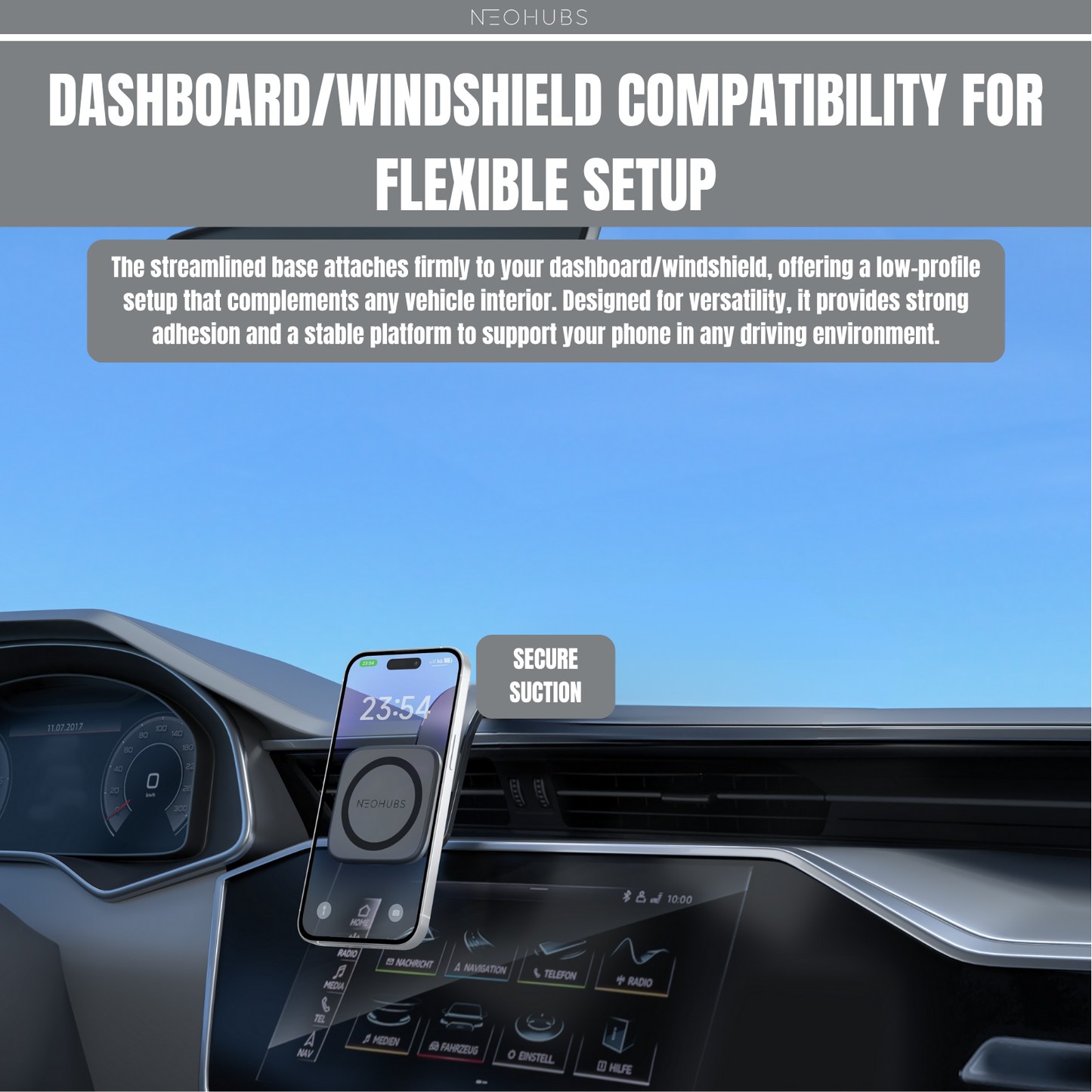 HALO Adjustable Magnetic Dashboard Car Phone Holder Mount