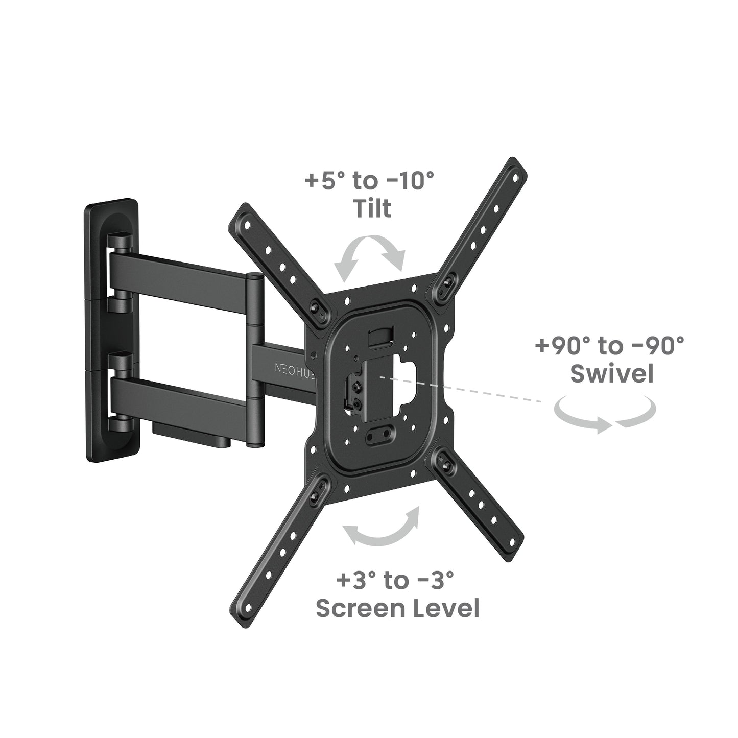 NEOHUBS 23-65" Full Motion TV Wall Mount Bracket VESA Compatible (35kg Max)