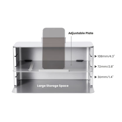 Ergonomic Steel Storage Box Stand Desk Organiser Tray